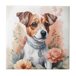 Cute Baby Animals   Jack Russell Terrier Puppy Tile