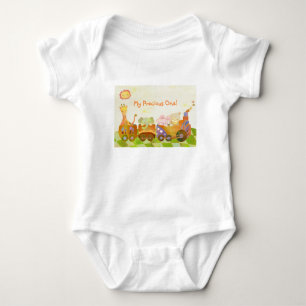 Cute Baby Animals on Choo Choo Train Bodysuit