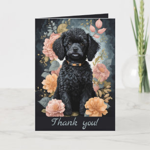 Cute Baby Animals Poodle Puppy Thank You Card