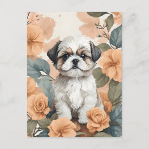 Cute Baby Animals - Shih Tzu Puppy Postcard