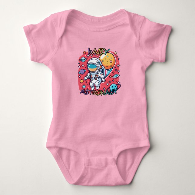 Cute baby astronaut bodysuit. bodysuit (Front)