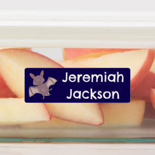 Cute baby bat flying at night cartoon personalised