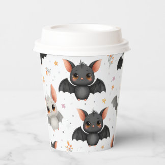 Cute Baby Bats Halloween Paper Cups
