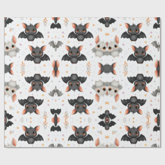 Cute Baby Bats Halloween Wrapping Paper