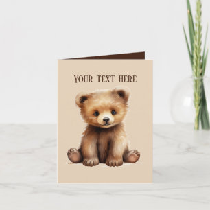 Cute baby bear add text any purpose card