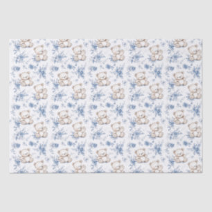 Cute Baby Bear and baby shower  Tissue Paper