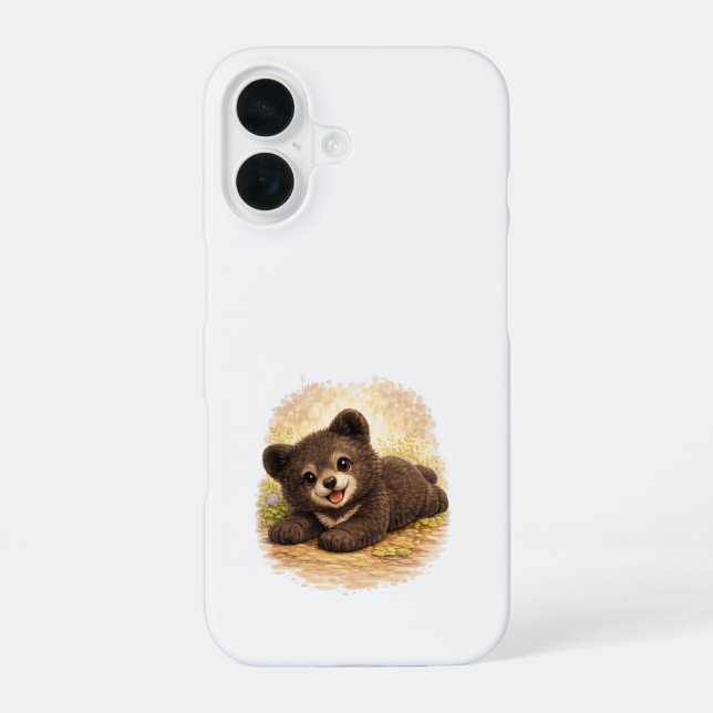 Cute Baby Bear iPhone 16 Case Kawaii (Back)