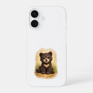 Cute Baby Bear iPhone 16 Case Kawaii Art