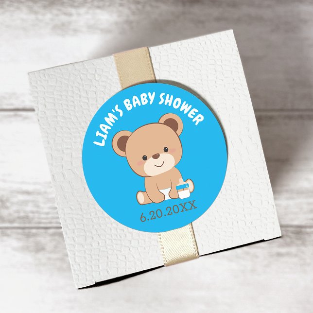Cute Baby Bear Sticker (blue background) (Creator Uploaded)