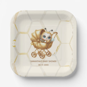 Cute Baby Bee baby shower  Paper Plates