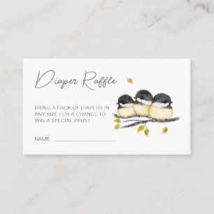 Cute Baby Bird Chickadees Baby Shower Enclosure Card