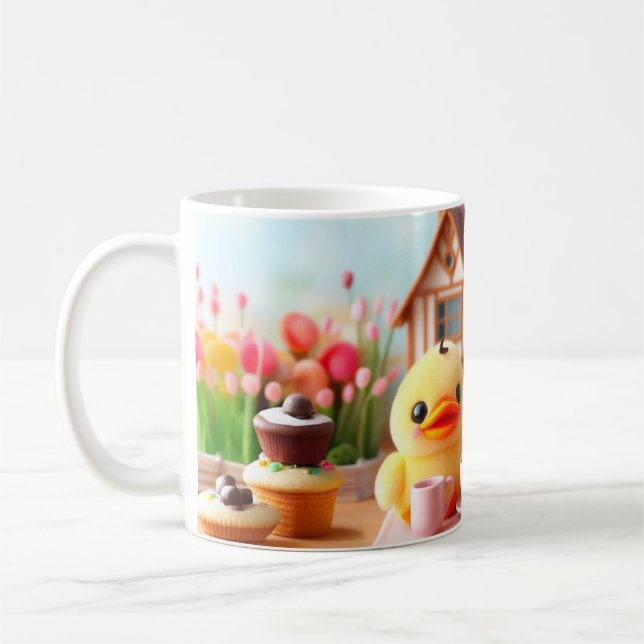 cute baby birds coffee coffee mug (Left)