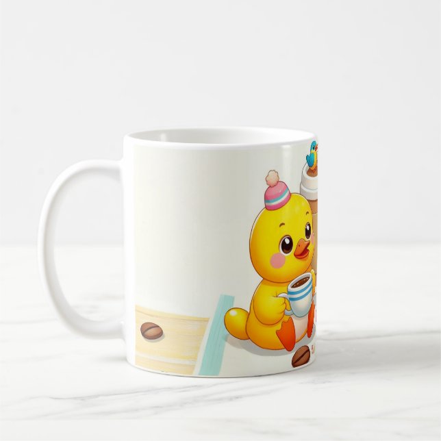 cute baby birds coffee coffee mug (Left)