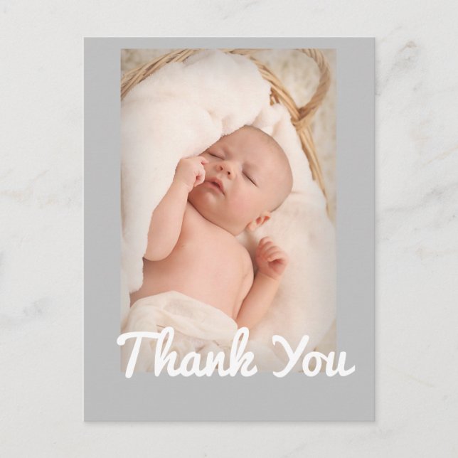 Cute Baby Birth Announcement Thank You Postcard (Front)