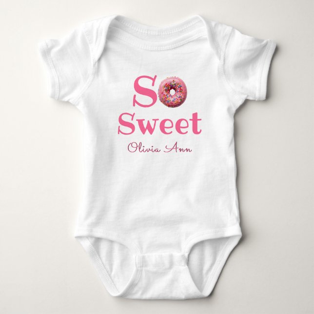Cute Baby Birth Personalized Details Bodysuit (Front)