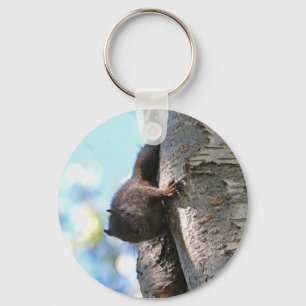 Cute Baby Black Squirrel Key Ring