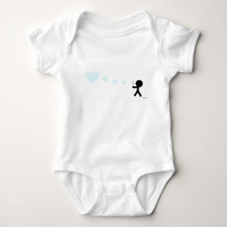 cute baby blowing love bubbles bodysuit