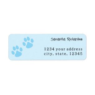 Cute Baby Blue Animal Pawprint
