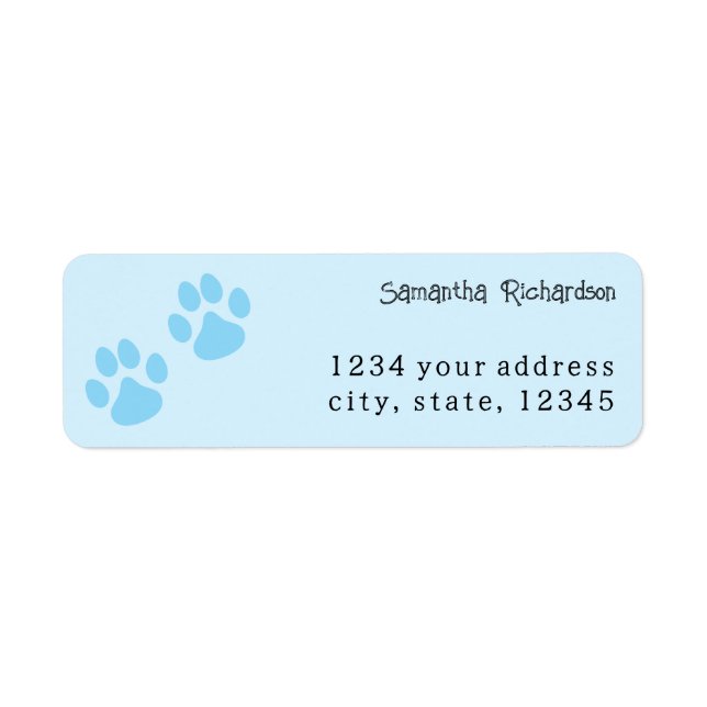 Cute Baby Blue Animal Pawprint (Front)