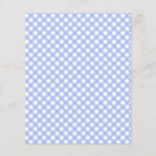 Cute Baby Blue Gingham Pattern Scrapbook Paper