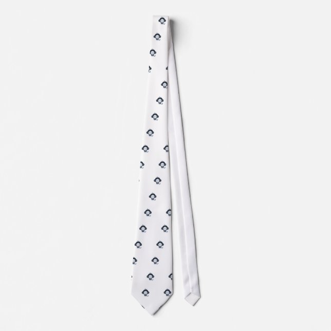 Cute Baby Blue Monkey Tie (Front)
