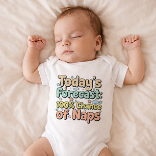 Cute Baby Bodysuit Adorable Nap Time