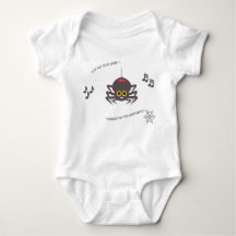 Cute baby bodysuit nursery rhyme itsy bitsy spider