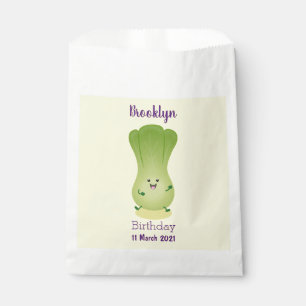 Cute baby bok choy cartoon illustration favour bags