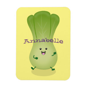 Cute baby bok choy cartoon illustration magnet