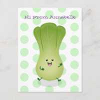 Cute baby bok choy cartoon illustration