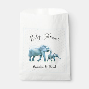 Cute Baby boy blue Elephants Baby Shower Favour Bags