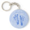 Cute Baby Boy Footprints Birth Announcement