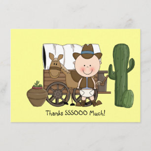 Cute Baby Boy Horse Pony Western Thank You
