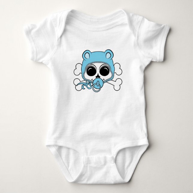 Cute Baby Boy Skull Bodysuit (Front)