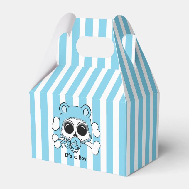 Cute Baby Boy Skull Favour Box (Back Side)