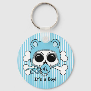 Cute Baby Boy Skull Key Ring