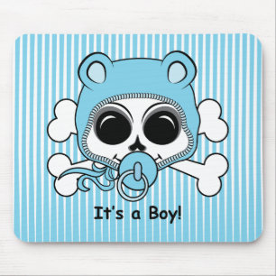 Cute Baby Boy Skull Mouse Mat