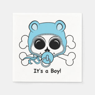 Cute Baby Boy Skull Napkin