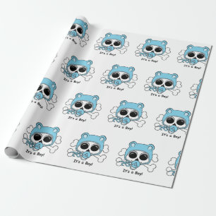 Cute Baby Boy Skull Wrapping Paper