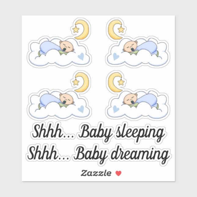 Cute baby boy sleeping on a cloud (Sheet)