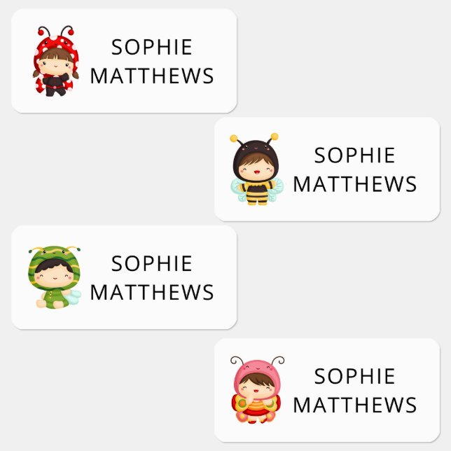 Cute Baby Bugs Custom Personalised Name Clothing (Group)