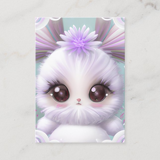 Cute Baby Bunny Graphic Calling Card (Front)