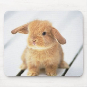 Cute Baby Bunny Happy Easter Design Mouse Mat