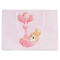 Cute Baby Bunny in a Heart Blanket