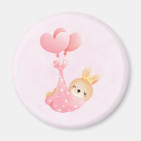 Cute Baby Bunny in a Heart Blanket