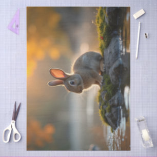 Cute Baby Bunny in Autumn Tissue Paper