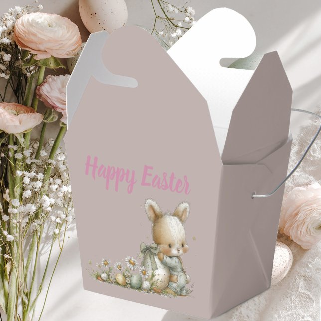 Cute baby bunny in pyjamas with an Easter egg Favour Box (Creator Uploaded)