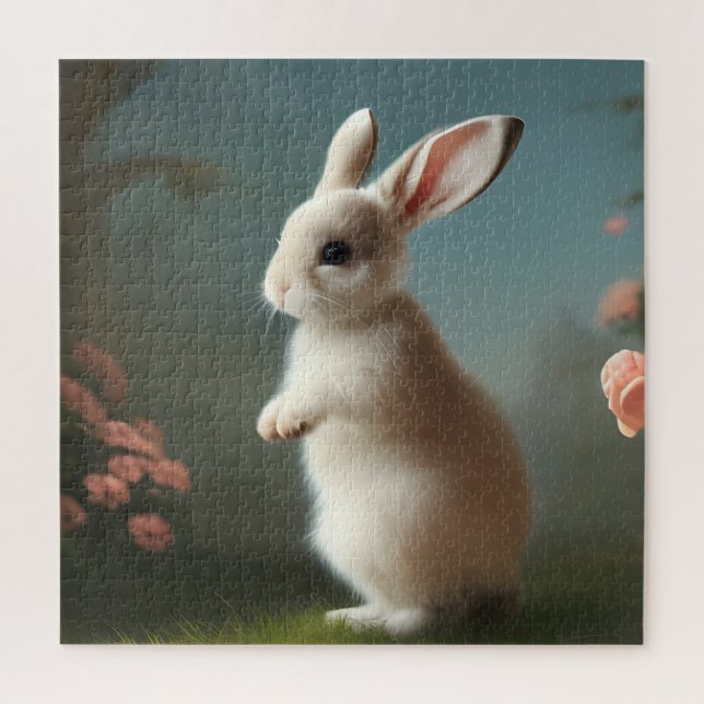 Cute Baby Bunny Portrait  Jigsaw Puzzle (Vertical)