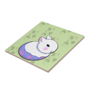 Cute Baby Bunny Rabbit Easter Tile