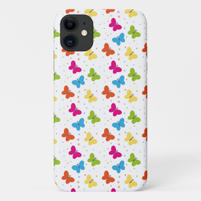 Cute Baby Butterfly Design Colourful Girly Fun Case-Mate iPhone Case (Back)